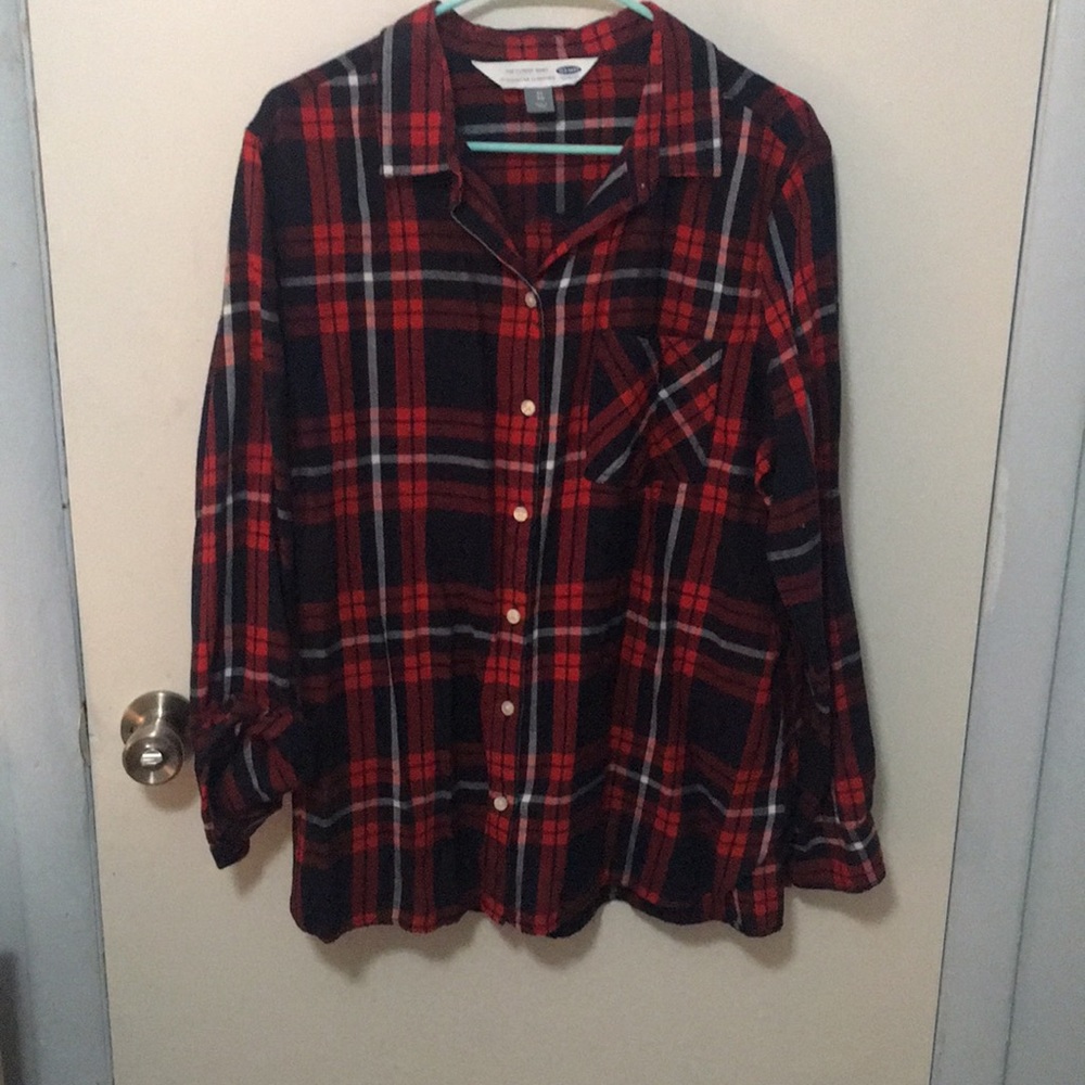 Red and blue flannel